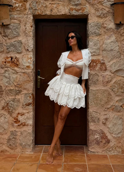 Modelo vestindo roupa