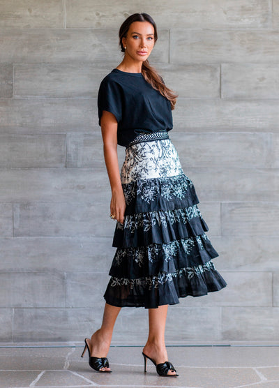 Modelo vestindo roupa