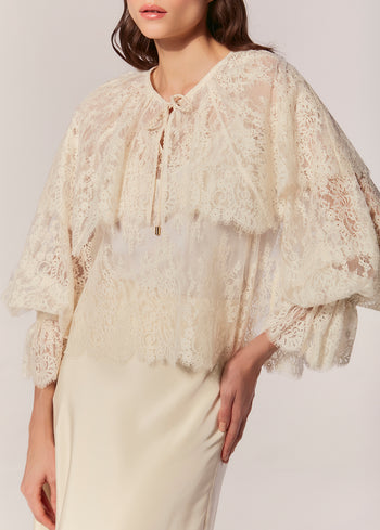 BLUSA RENDA M/L ZIBA