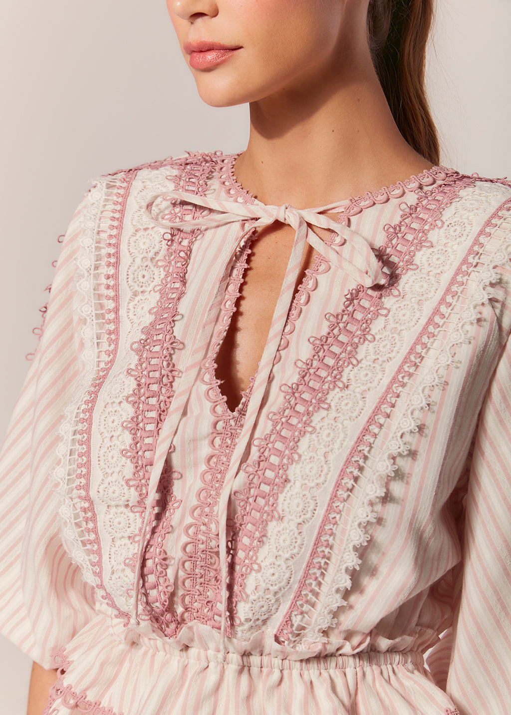 BATA LISTRADA MANGAS 3/4 ALBA