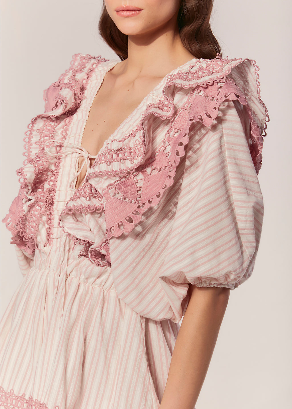 ALBA STRIPED SHORT OVERALLS