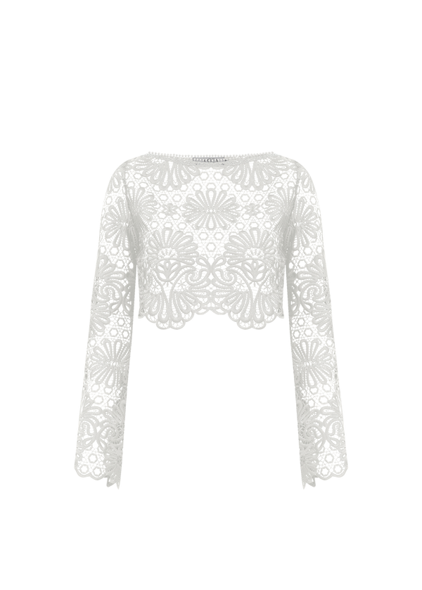 CROPPED MANGA LONGA CERAMICA