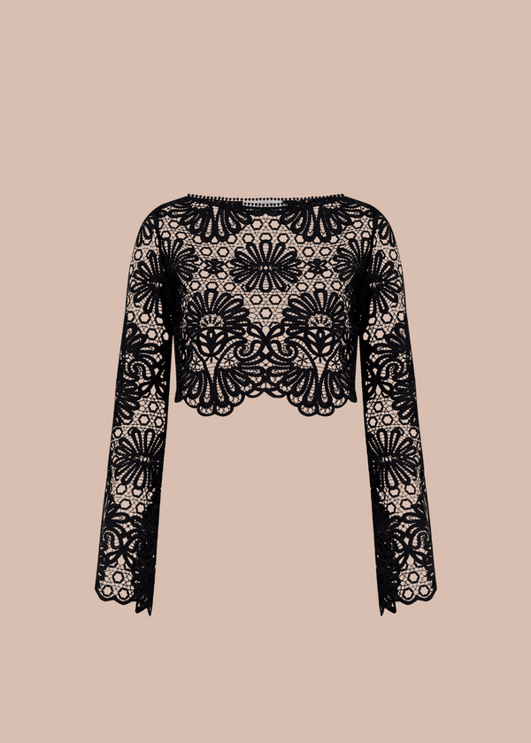 CROPPED MANGA LONGA CERAMICA