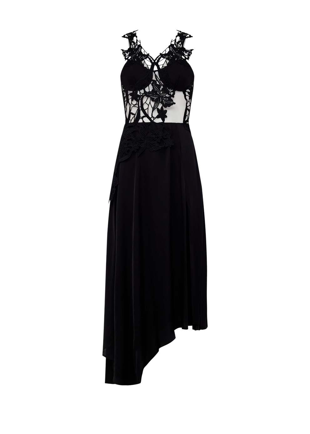 VESTIDO ASSIMETRICO MIDI RECORTE ASTROS