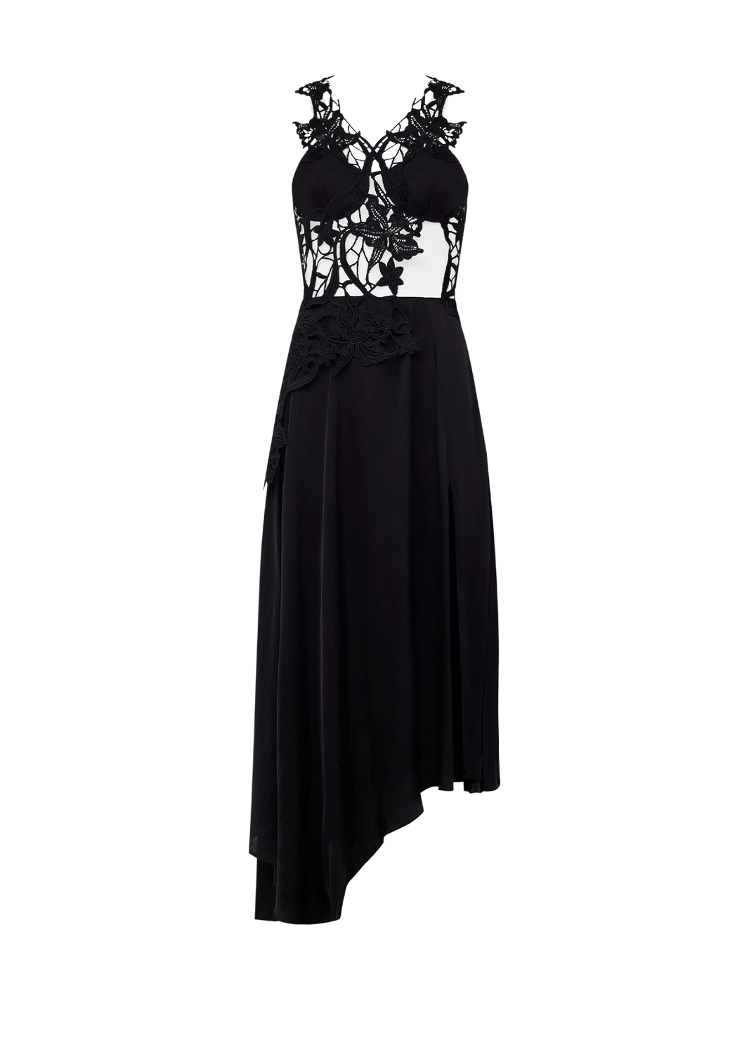 VESTIDO ASSIMETRICO MIDI RECORTE ASTROS