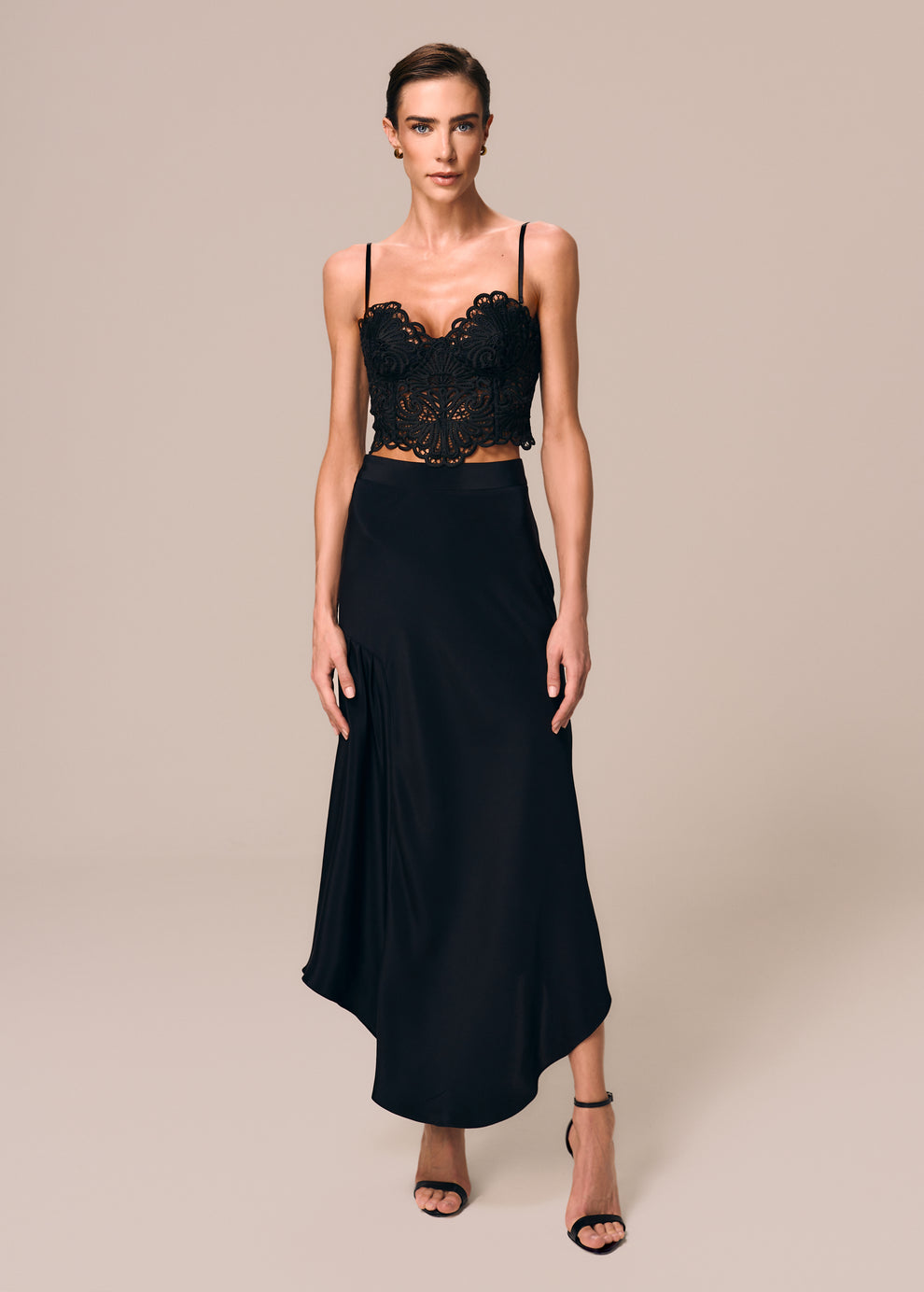 SAIA MIDI 100% CREPE SEDA FILIGRANAS