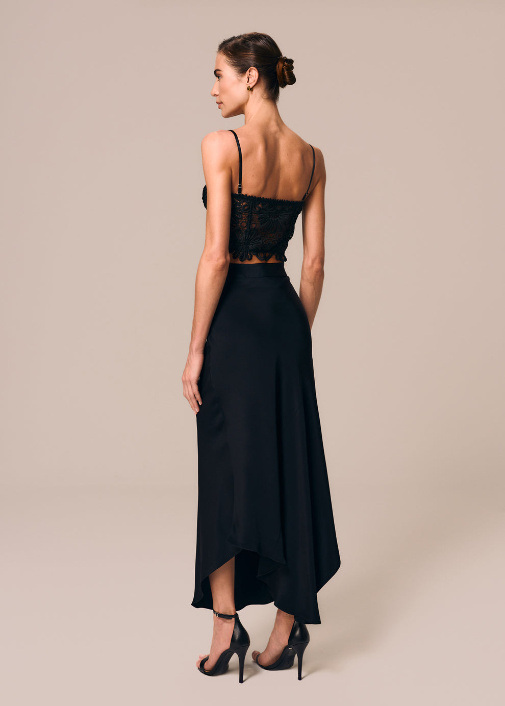SAIA MIDI 100% CREPE SEDA FILIGRANAS