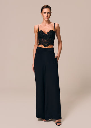 CALCA PANTALONA 100% CREPE SEDA FILIGRANAS