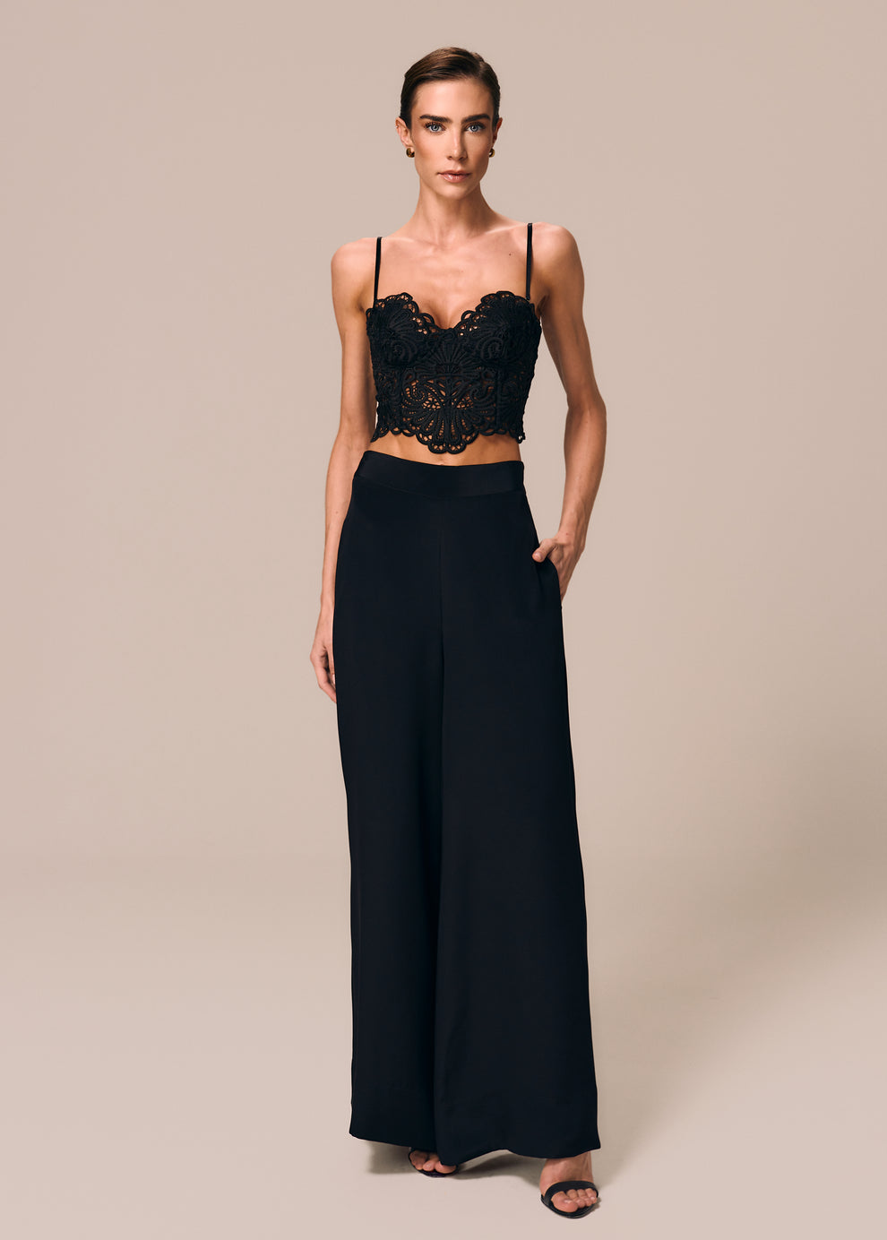 CALCA PANTALONA 100% CREPE SEDA FILIGRANAS