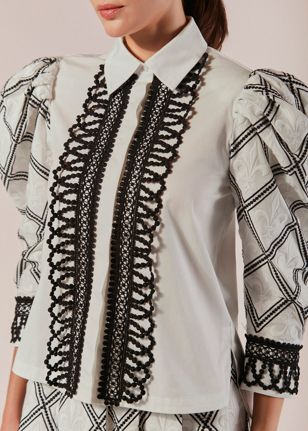 CAMISA BORDADA MANGAS 3/4 GIGLIO