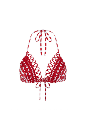 TOP TRIANGULO CORTININHA LISTRAS SIERRA