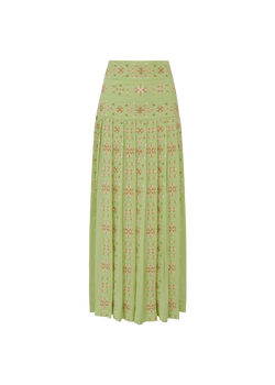 LONG SKIRT WITH PORTAL PLEATS