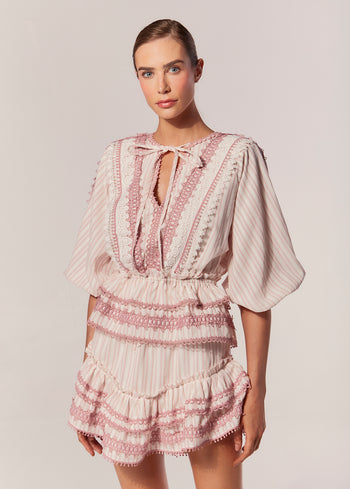 BATA LISTRADA MANGAS 3/4 ALBA