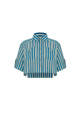 CAMISA CURTA LISTRAS DRAPPO
