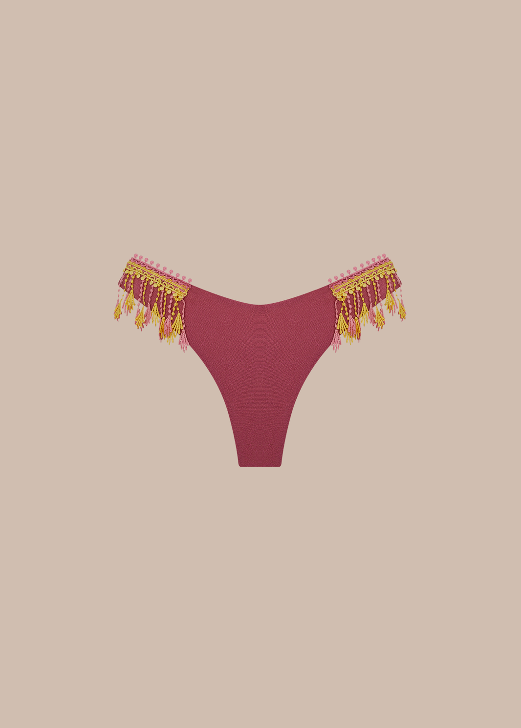 Still da calcinha modelo slip Vibra com renda guipir bicolor nas laterais