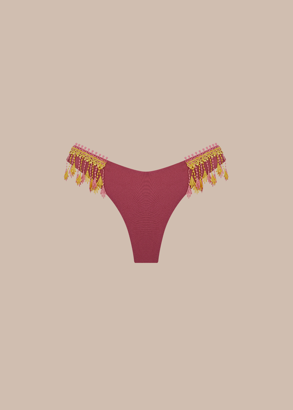 Still da calcinha modelo slip Vibra com renda guipir bicolor nas laterais