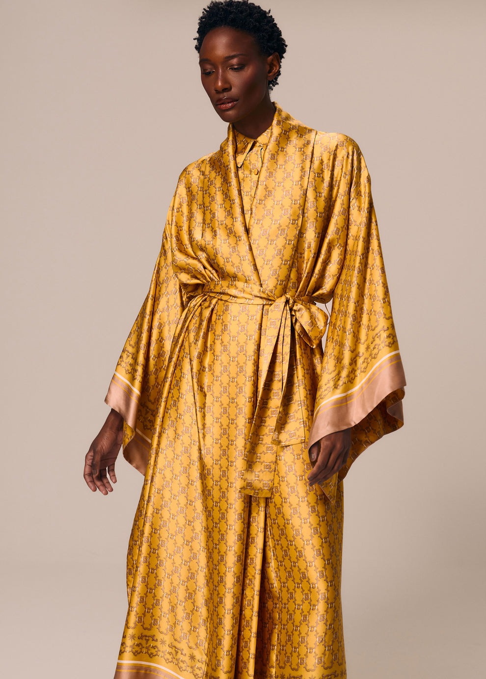 KIMONO LONGO COM FAIXA SOL
