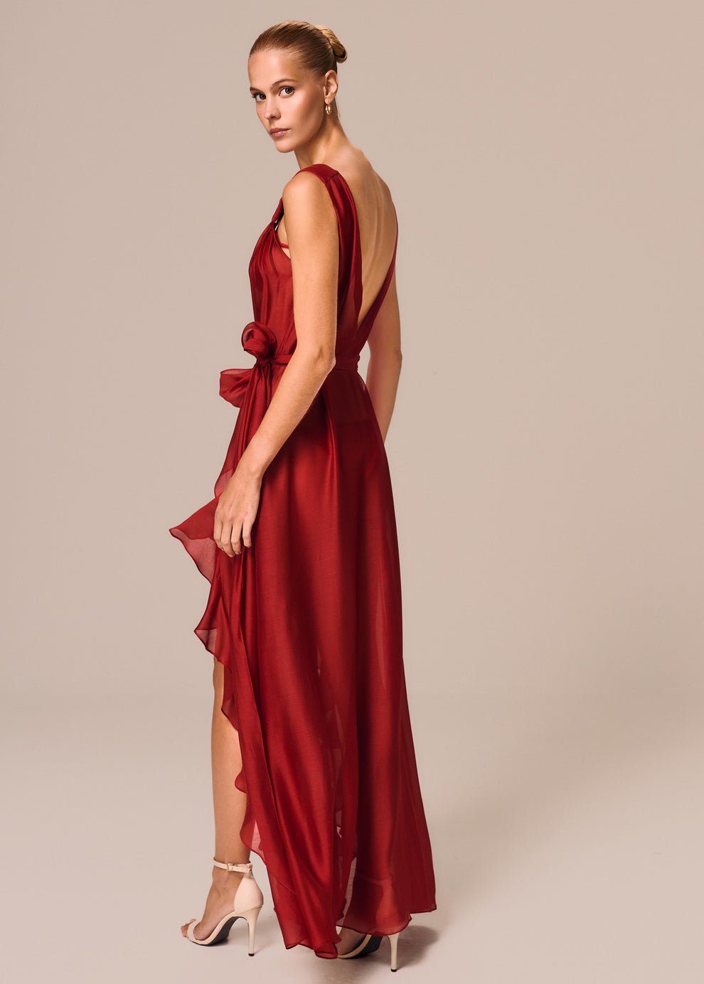 VESTIDO ENVELOPE COM BABADOS DESIDERIO