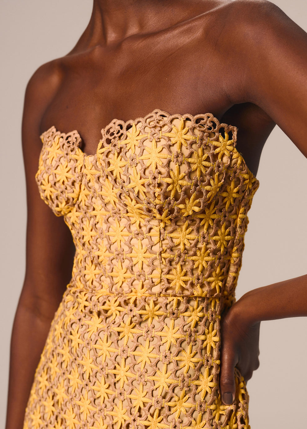 VESTIDO MIDI CORSET CASA